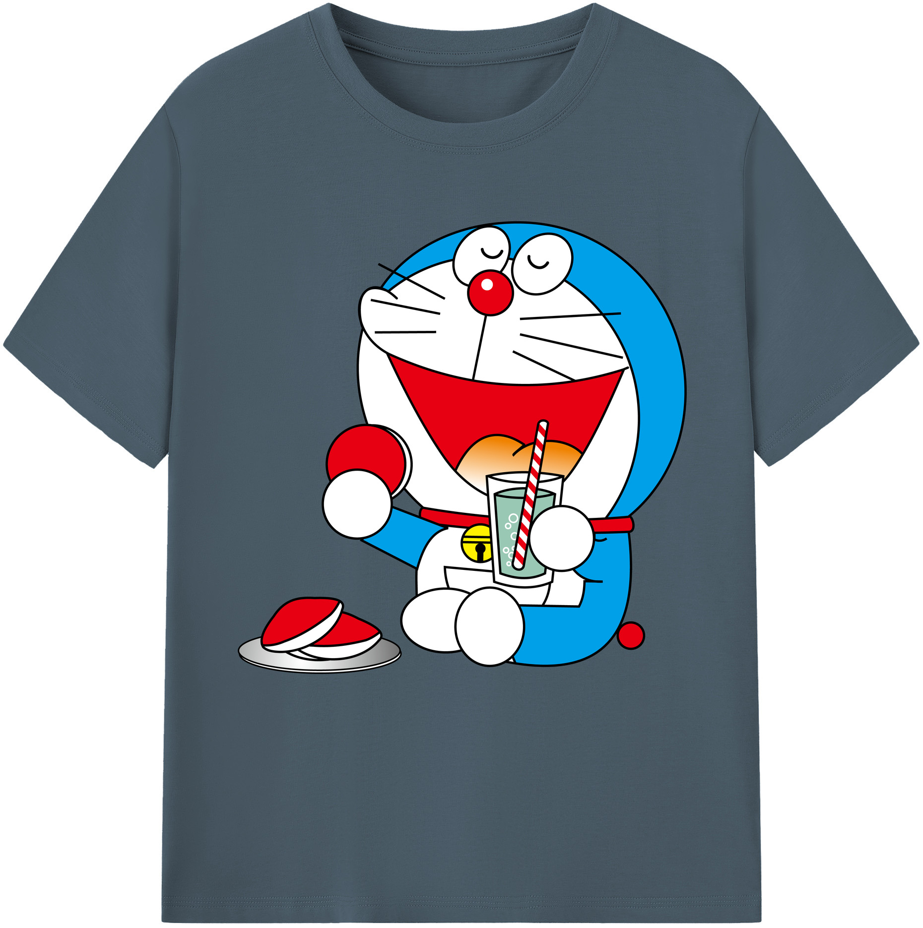 （画像用） ドラえもん Doraemon 綿100％半袖Tシャツ（フロントプリント）
